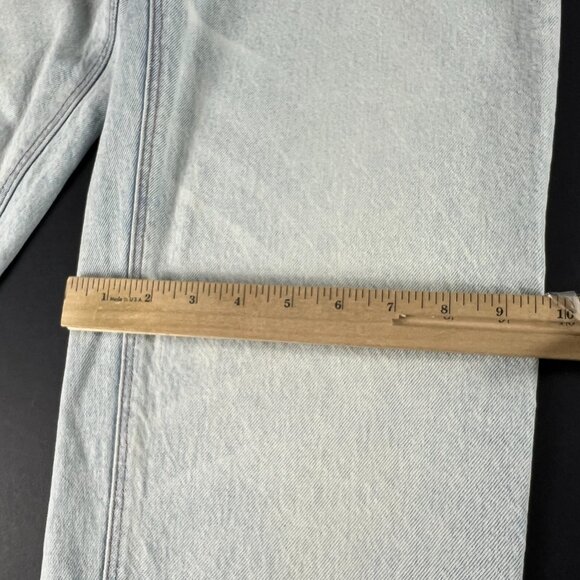 American Eagle Jeans Womens 28x31* Highest Rise Baggy Straight Blue Denim Tag 2R - Picture 13 of 16